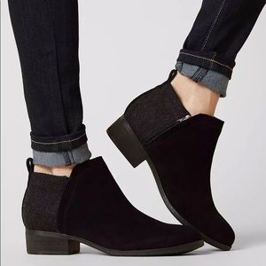 TOMS NWT Deia Ankle Booties Black Size 6